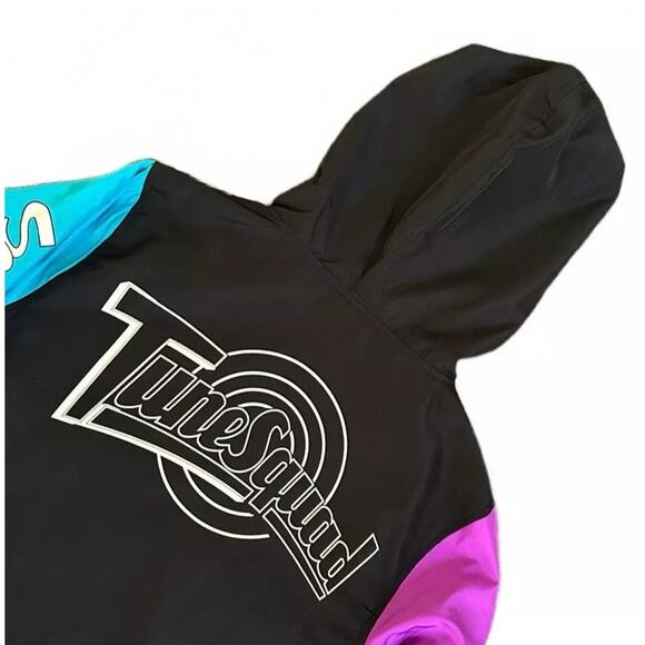 Space Jam Tune Squad Windbreaker Hoodie Men’s S Black VTG Style GVC - Picture 5 of 10